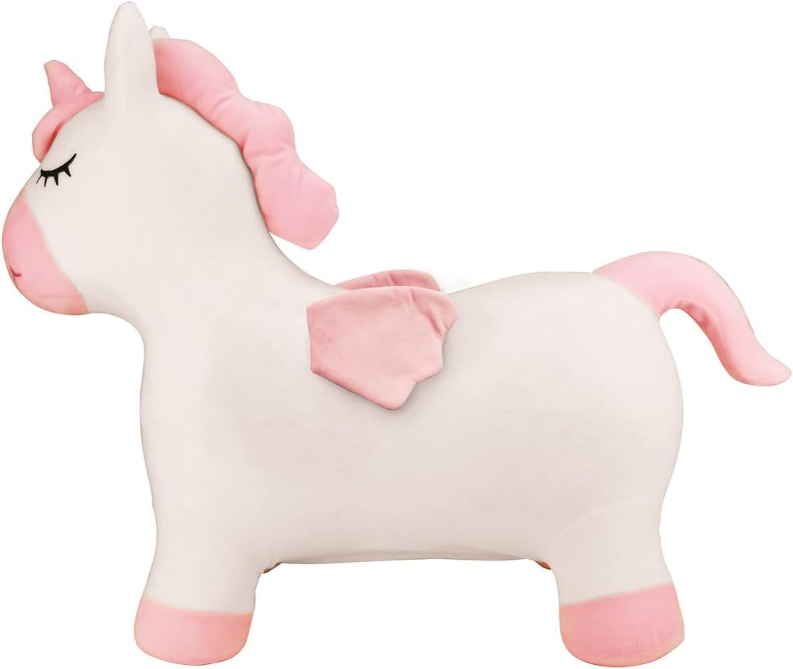 Aufblasbares Hüpf-Einhorn mit Pumpe, Einhorn - Mit Hülle _A