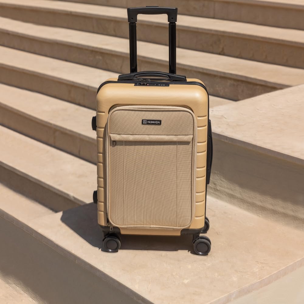 Handgepäck Trolley PackPro T20 mit TSA-Schloss und Doppelrollen, Champagne S (ABS+PC)