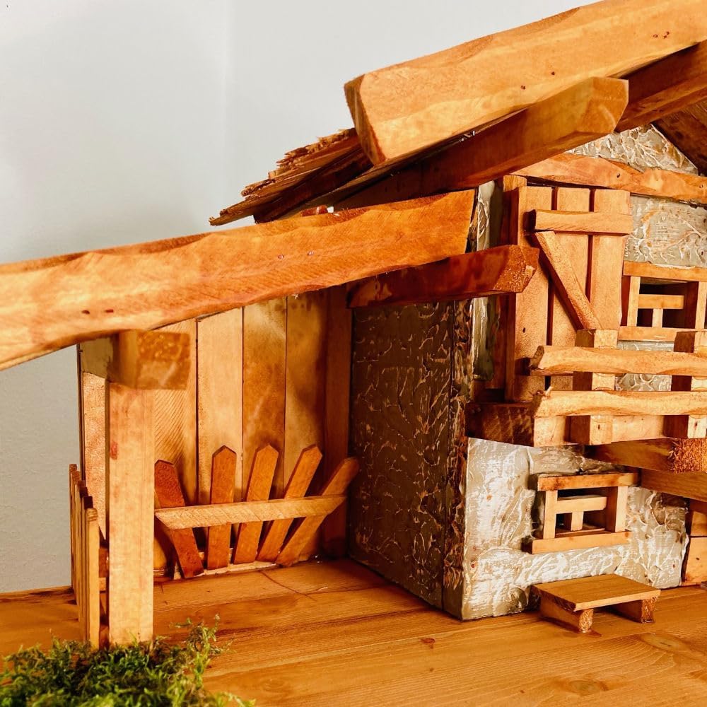 Tischkrippe aus Holz, Krippe 001