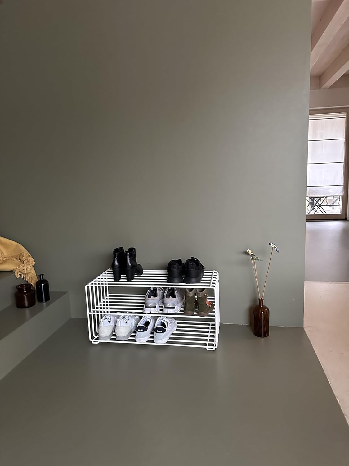 Elegantes Schuhregal Rodl 2, Rodl 2 Verkehrsweiss