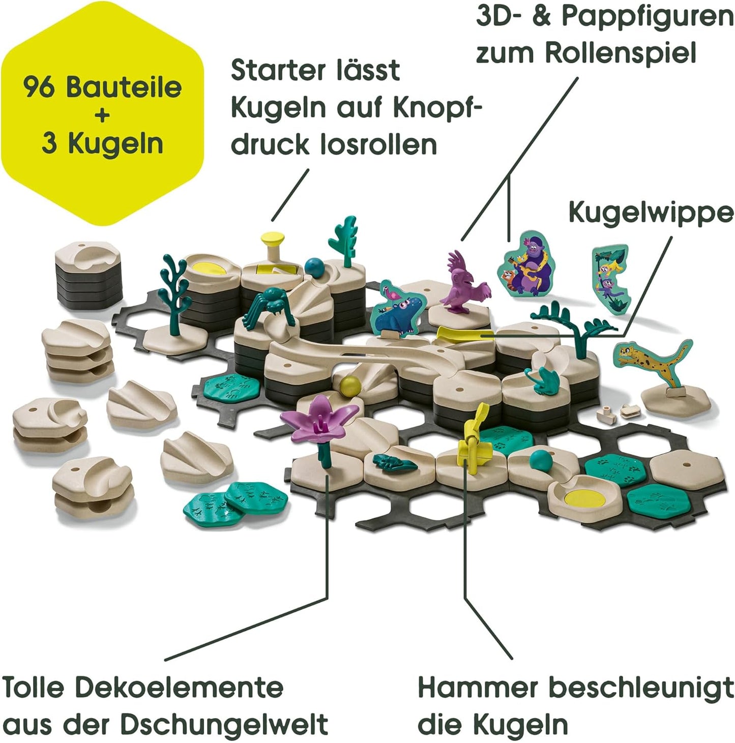 GraviTrax Junior Murmelbahn Starter-Set Jungle, Single