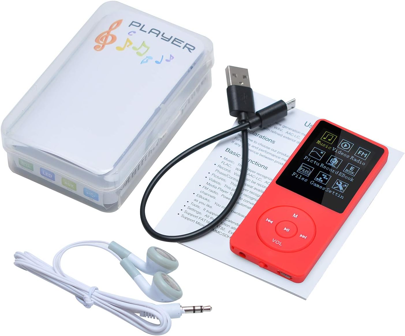 BL-041 MP3-Player mit HiFi-Soundqualität, 8G, Rot