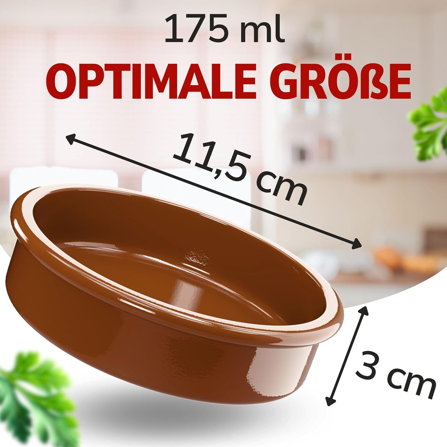 6-teiliges Tapas-Schalen Set, 6er-set Braun