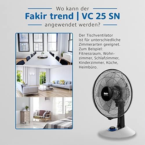 Trend VC 25 N Tischventilator, VC 25 SN Trend Schwarz / Weiss