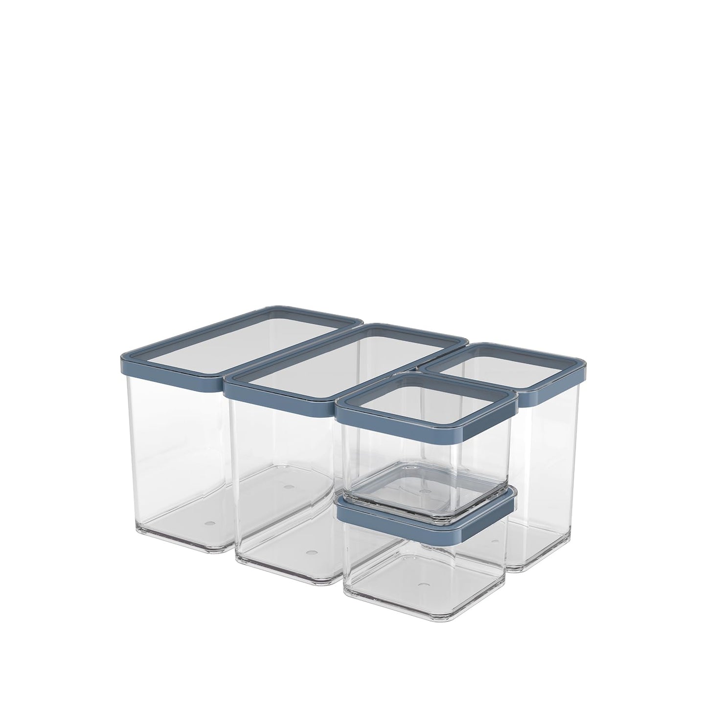 5-teiliges Vorratsdosen-Set mit Aromaverschluss, Blau 32.2 x 22.3 x 16.6 cm