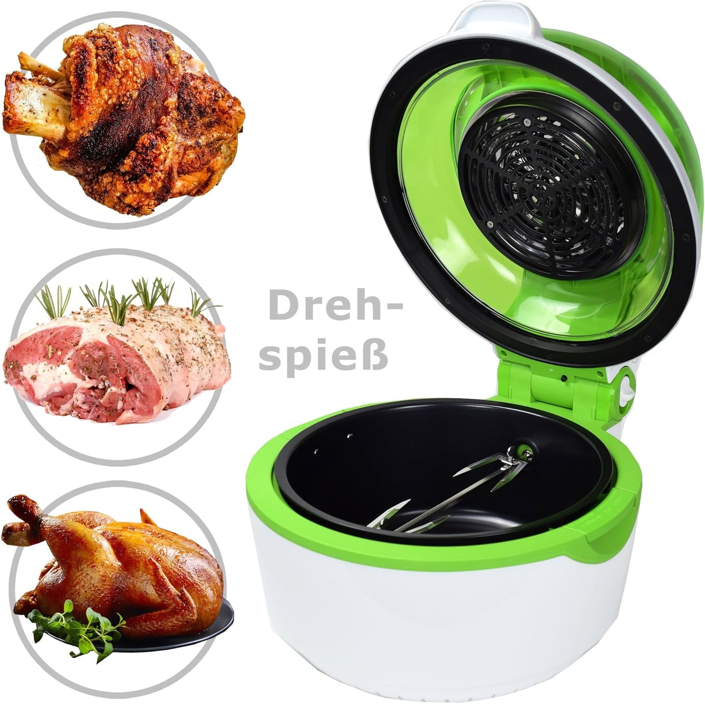 Turbo-Heissluftfritteuse mit LED-Display