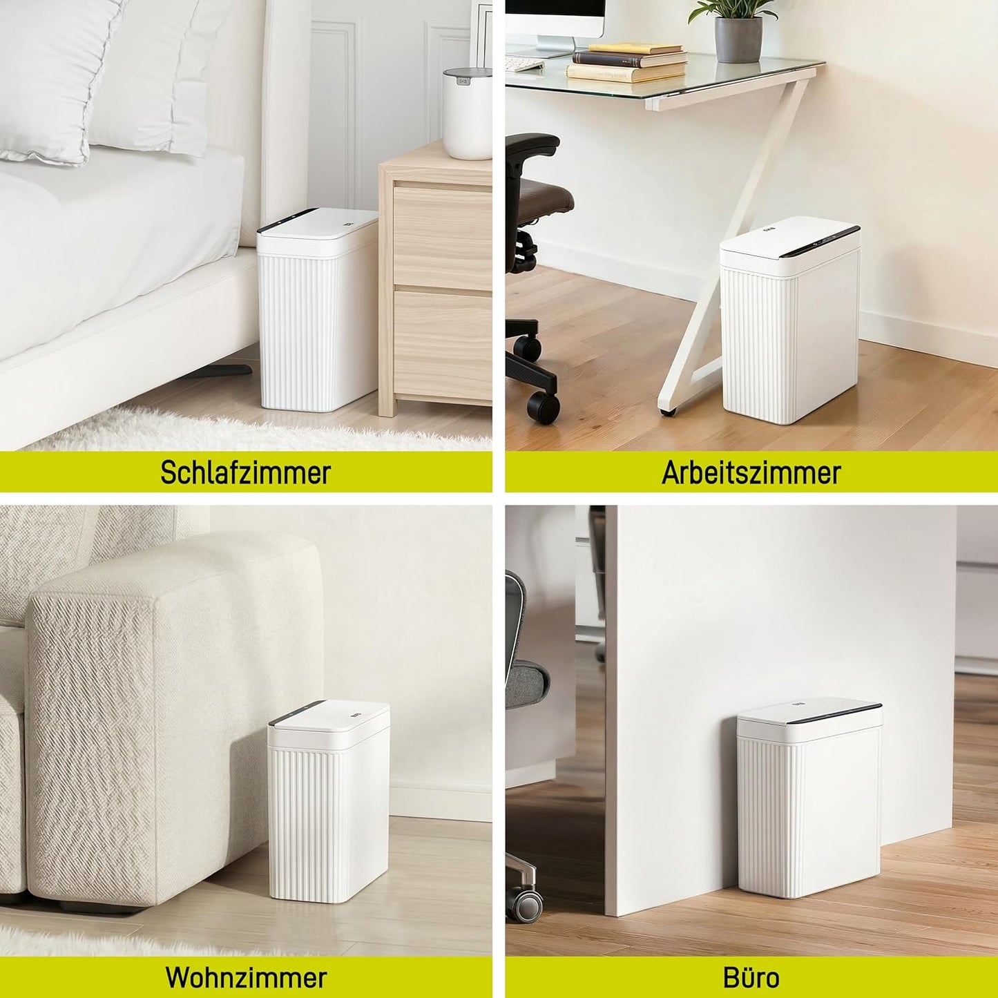 Sensor-Mülleimer Brio Slim, Brio 10L-Weiss