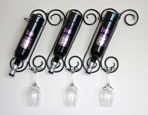 Weinregal Wand mit Glashalter