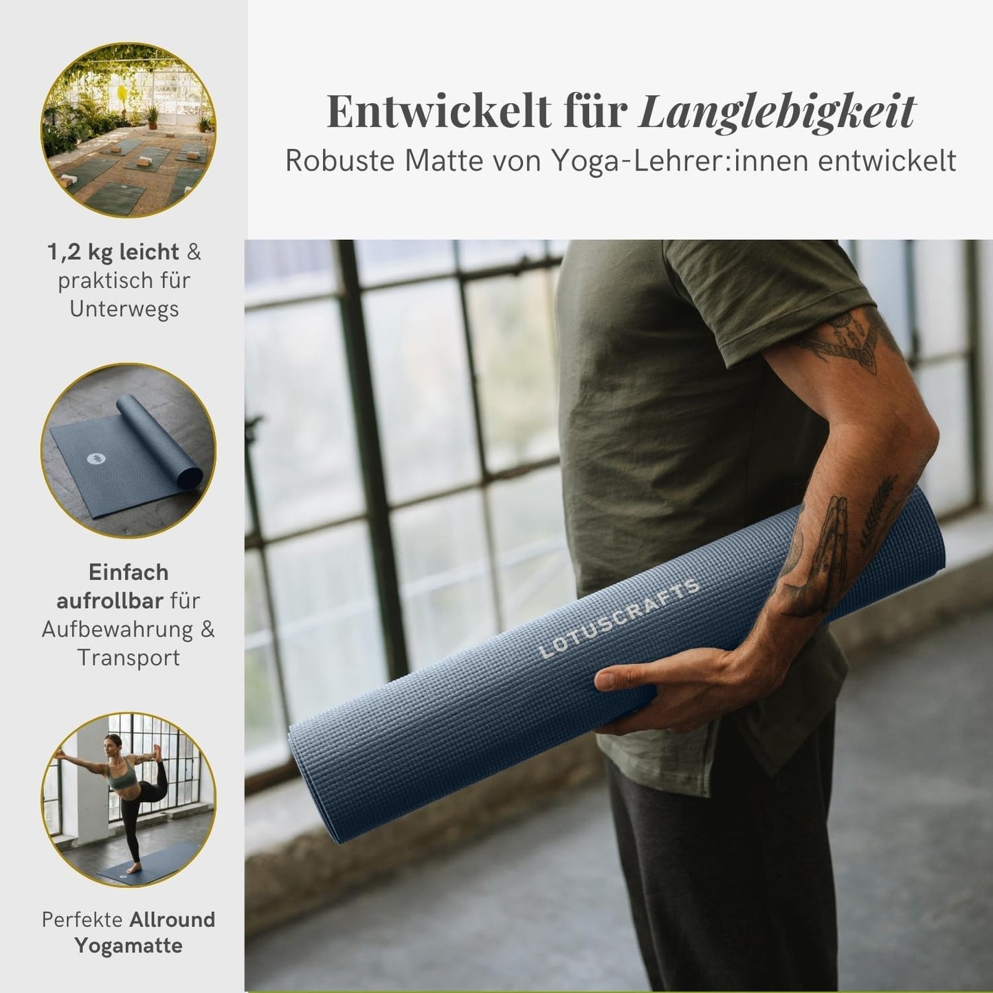 Yogamatte Mudra, Standard / Indigo Dust