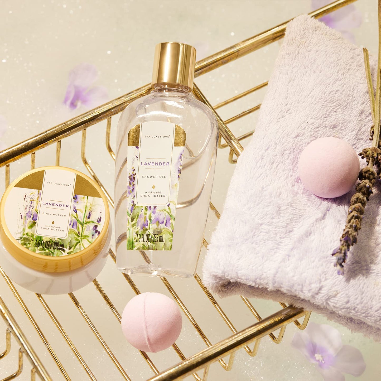 8-teiliges Bade Geschenkset Lavendelduft, Lavendel