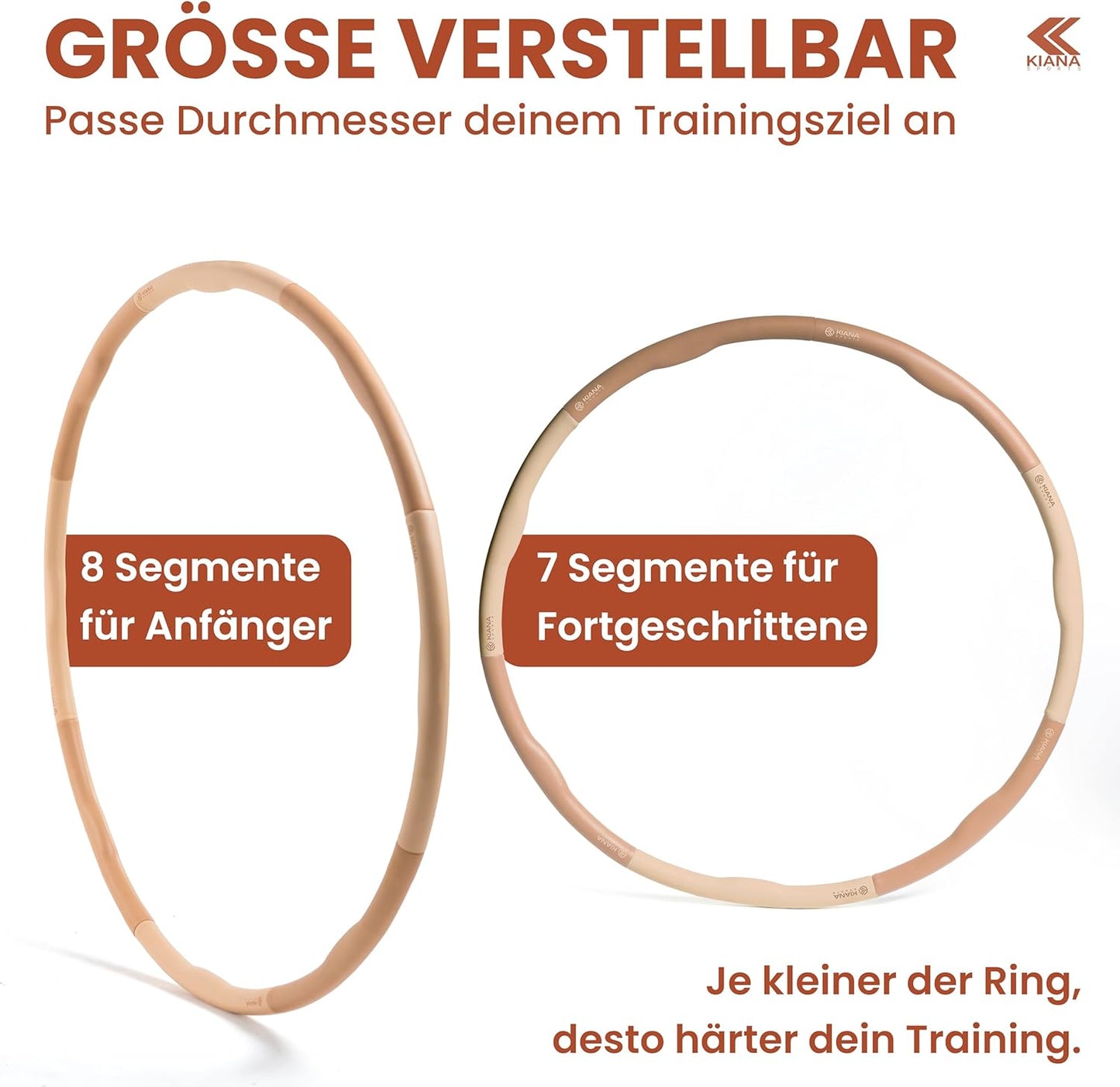 Hula Hoop Reifen für Erwachsene, Braun