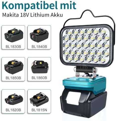 Kabellose LED Arbeitsleuchte, Blau