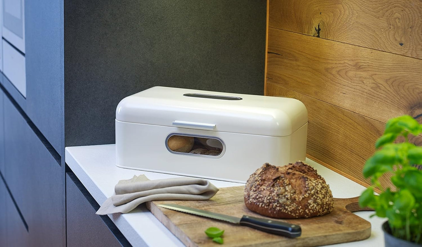 Retro-Brotkasten mit Sichtfenster, Rot Big-Double Window Single