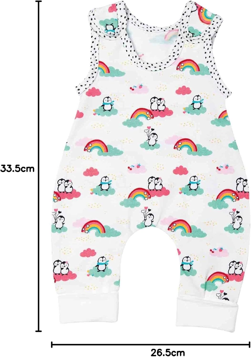 Puppen Strampler Pinguin mit T-Shirt