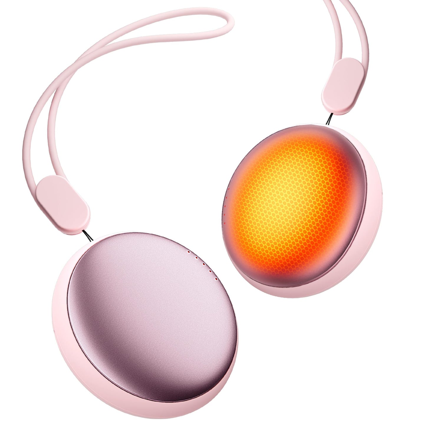 2er-Set Handwärmer mit Akku, Rosa