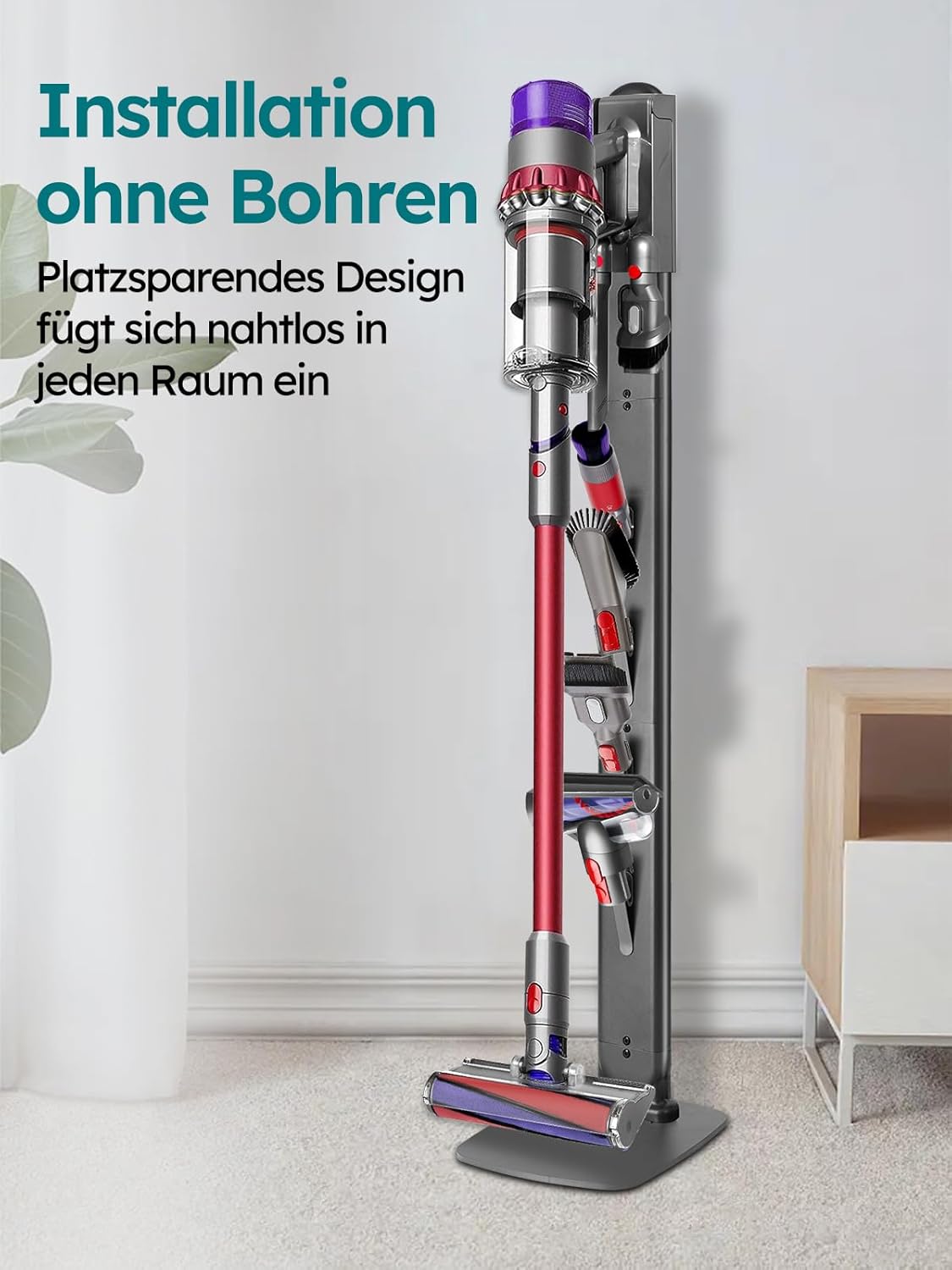 Ständer für Dyson Staubsauger V6-V15 Modelle, Dunkelgrau-2