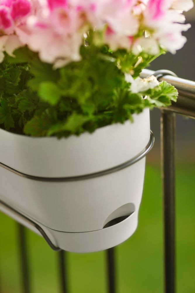 Vibia Campana Allin1 Balkonkasten mit Wasserreservoir, Seidenweiss 70 cm