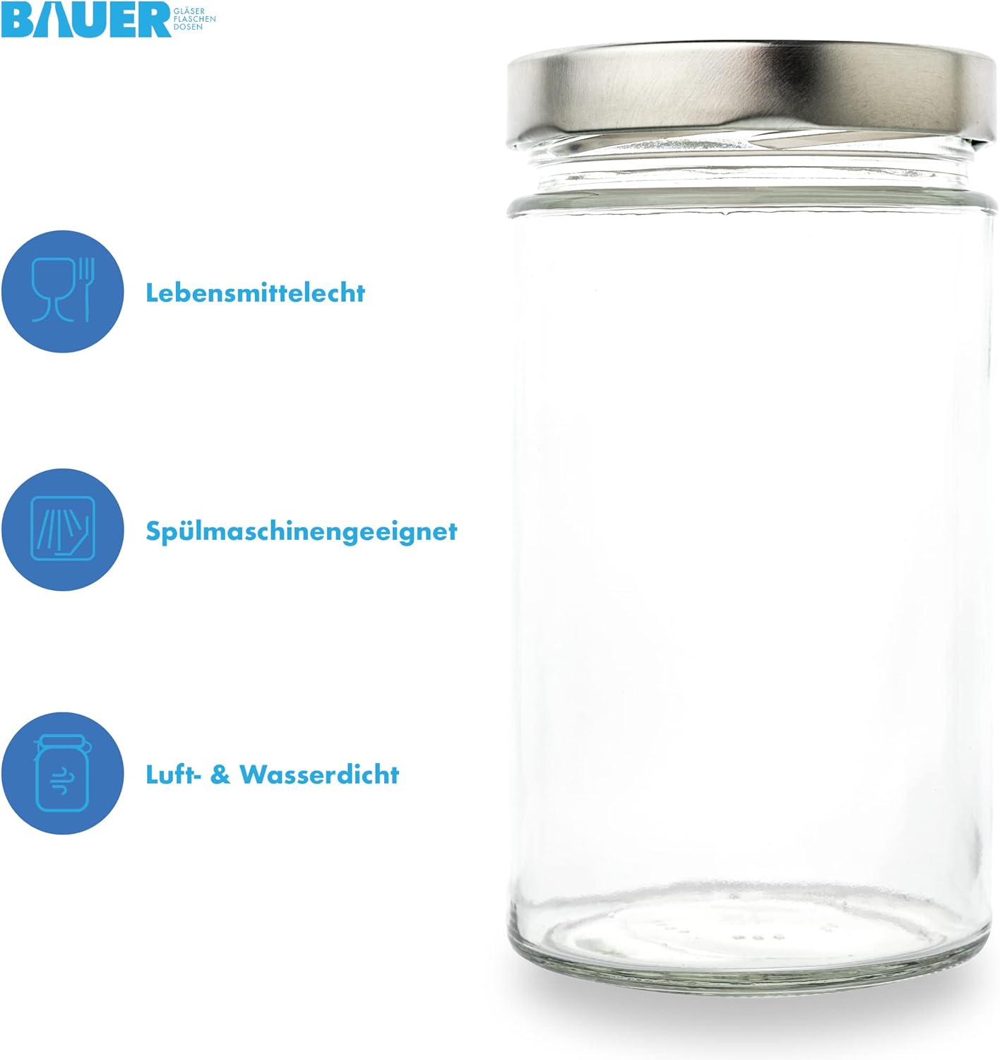 6er Gewürzgläser Set, 154ml x 6 Stück