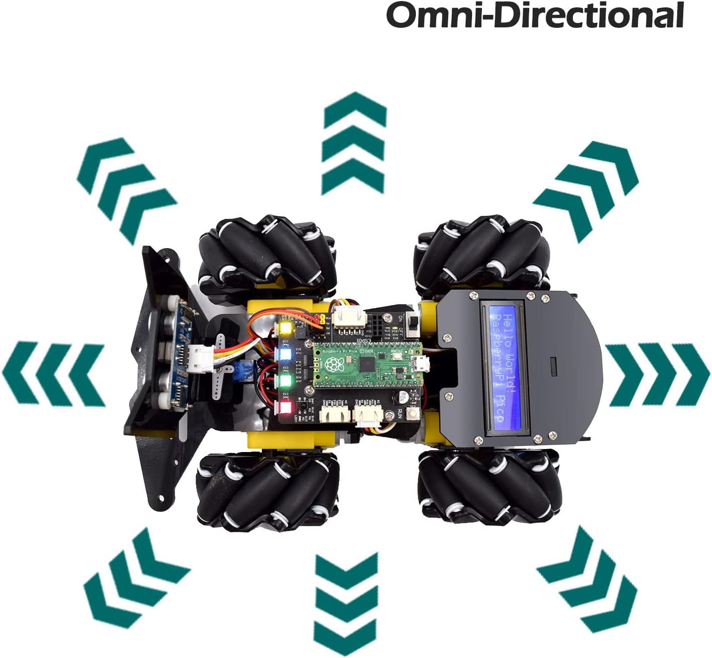 4WD Omni-Directional Mecanum Wheels Robotic Car Kit