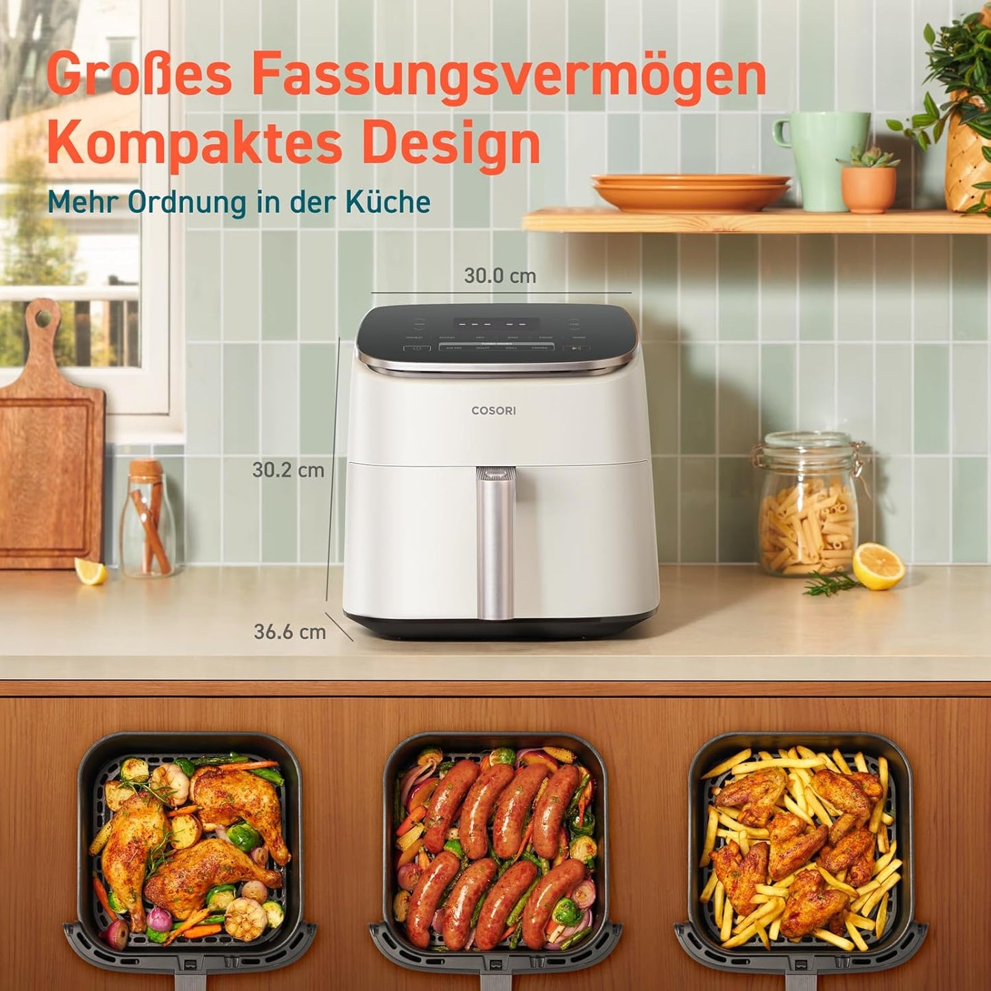 Turboblaze Heissluftfritteuse, TurboBlaze Weiss