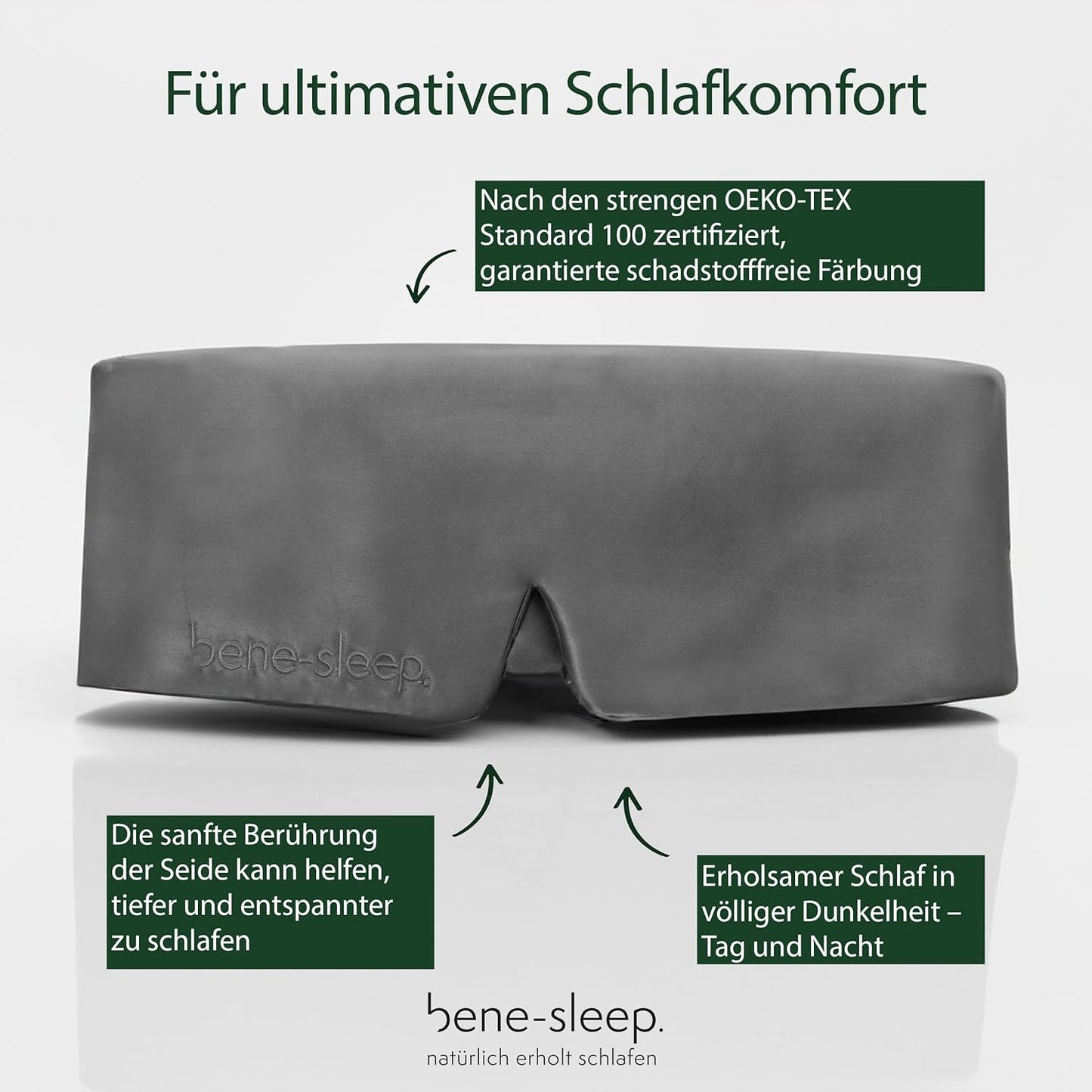 Seidenschlafmaske, Grau