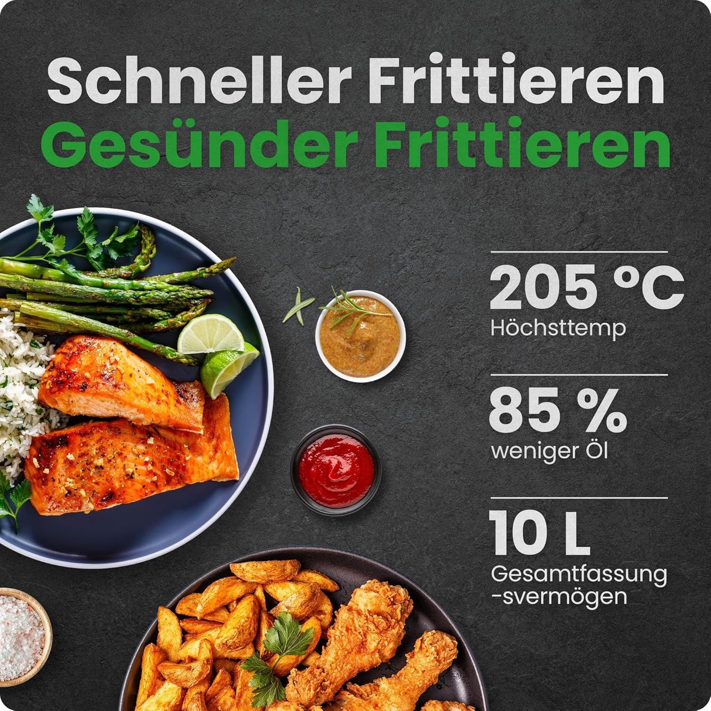 Multifunktionaler 10L-Heissluftofen, 10L