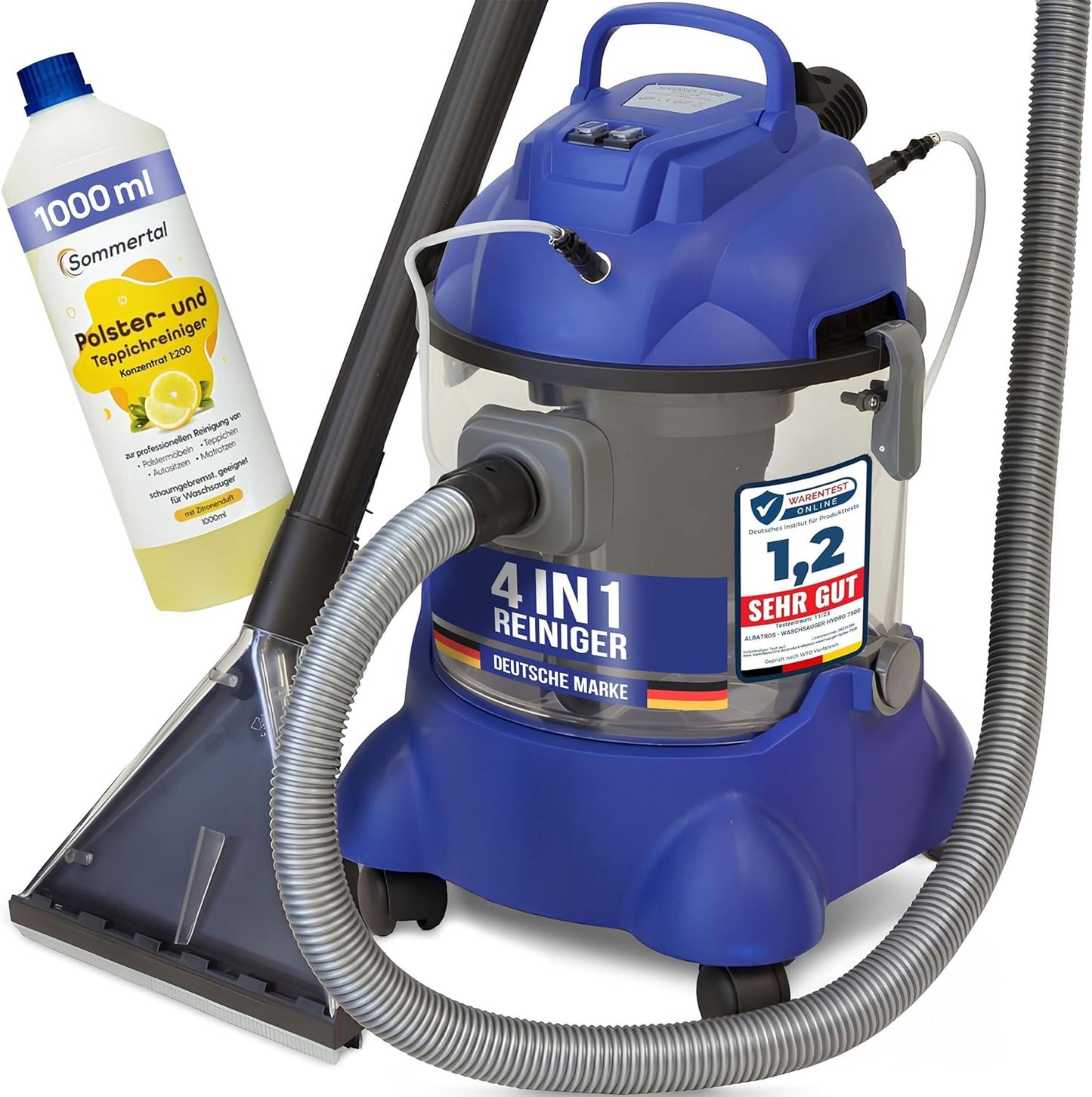 Nass-Trocken-Sauger Hydro 7500, Waschsauger + 1 L Reinigungsmittel
