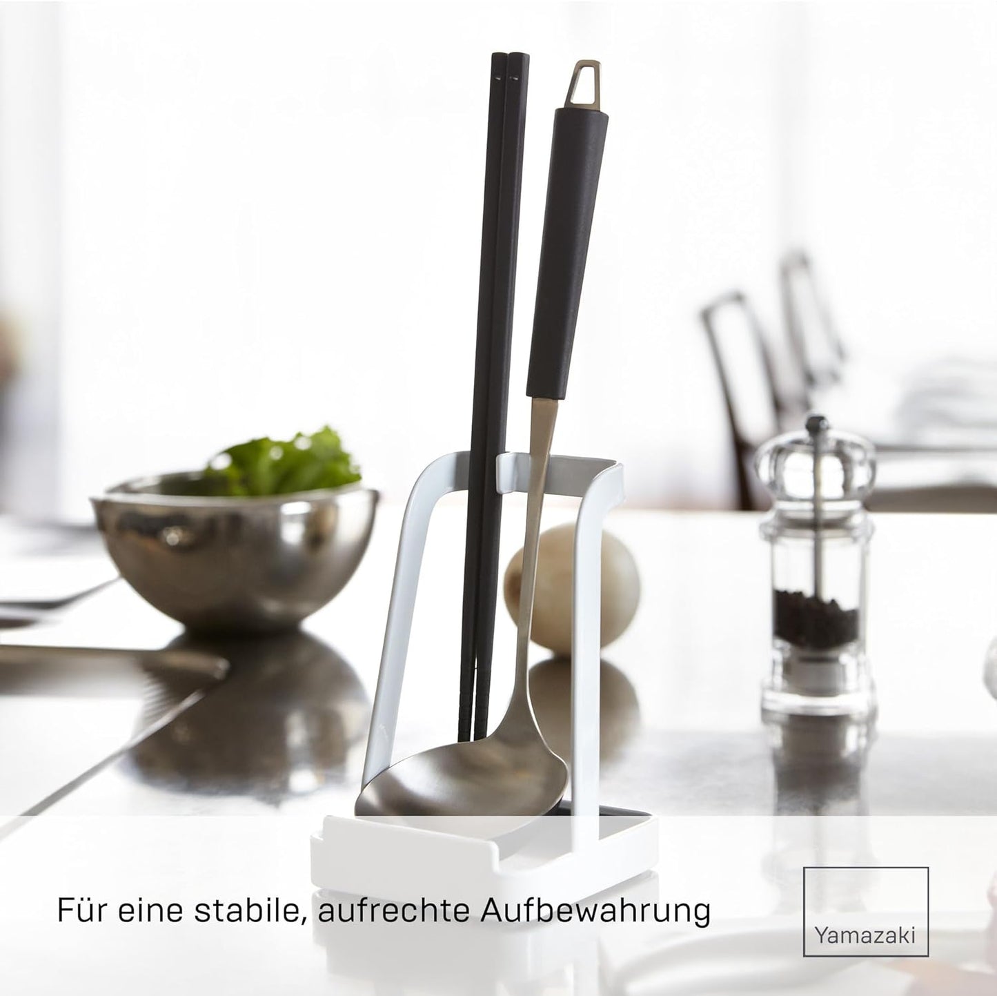 TOWER Kochlöffel- und Topfdeckelständer, Weiß Halter
