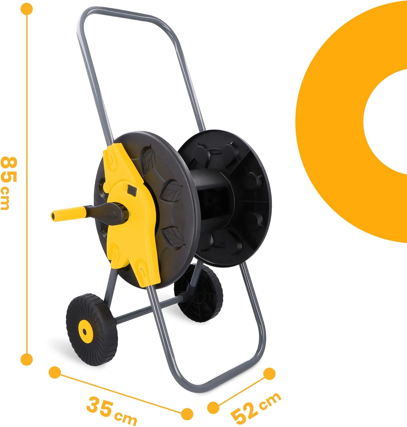 Schlauchwagen für Gartenschläuche bis 60 m, 1/2" 60 m