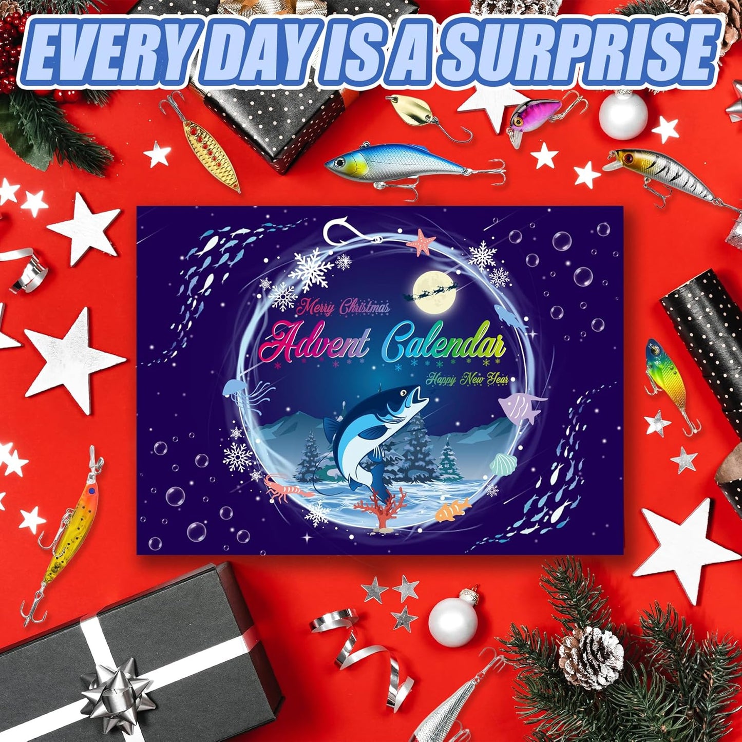 Adventskalender 2025 mit Angel-Set