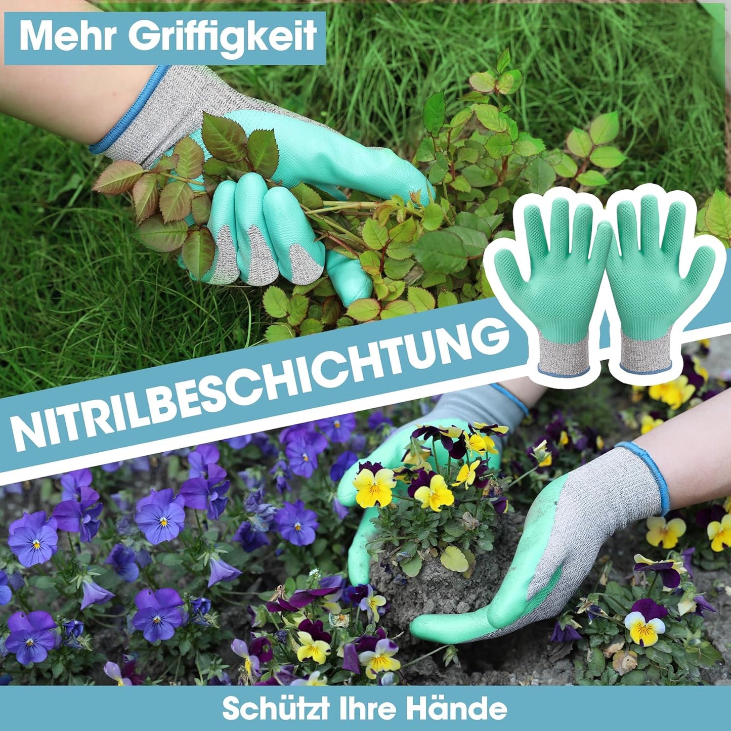 Gartengeräte Set 4-tlg., Weiss