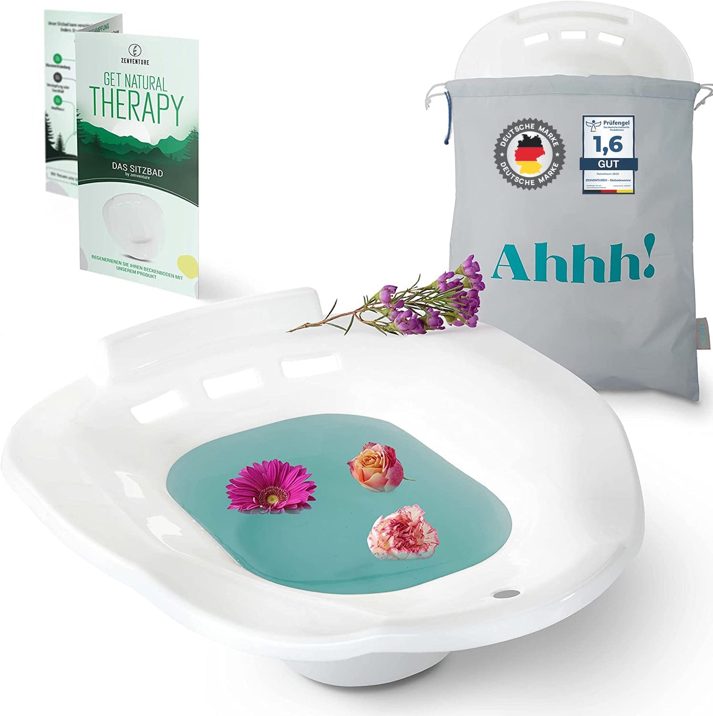 Sitzbadewanne Bidet-Einsatz für Toiletten, Weiss