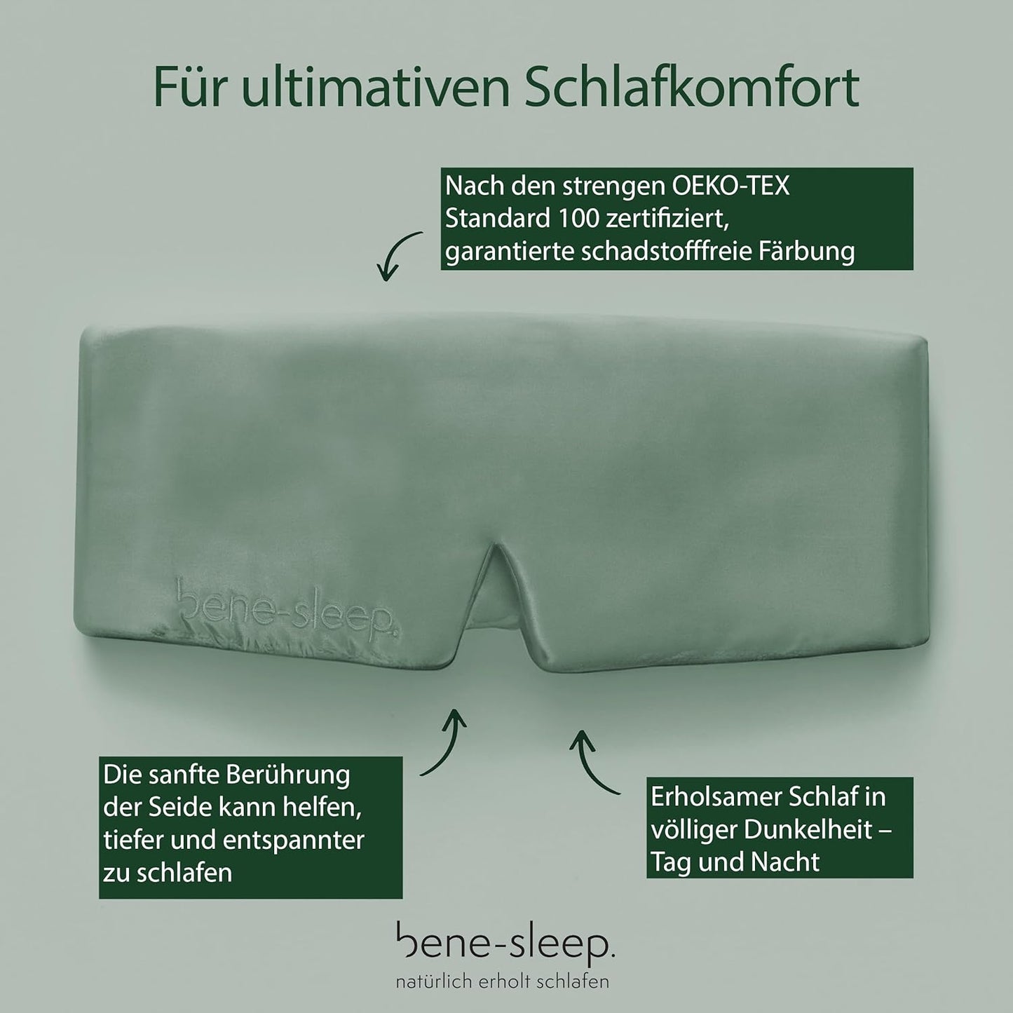 Seidenschlafmaske, Grün
