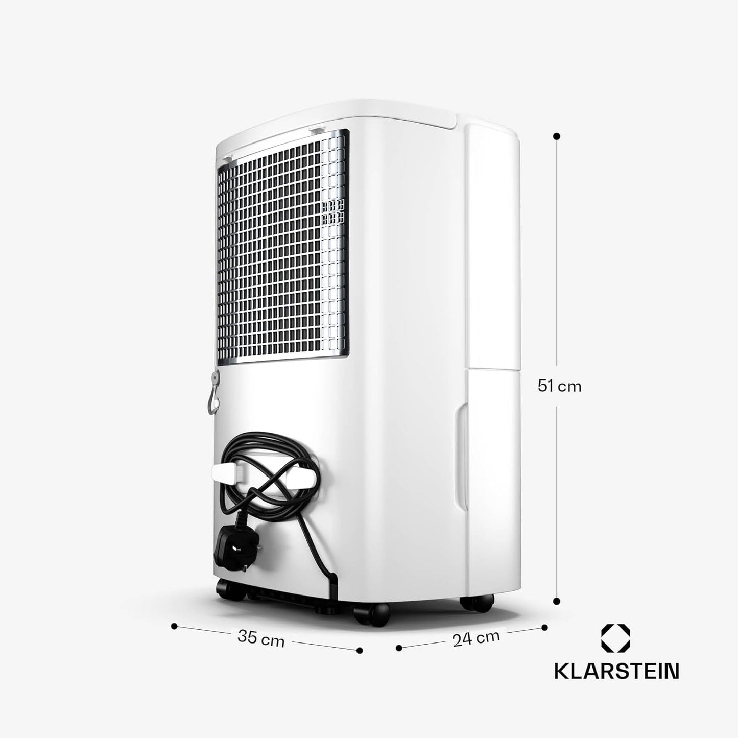 Luftentfeuchter mit Auto-Swing & Timer, 20 L Weiss