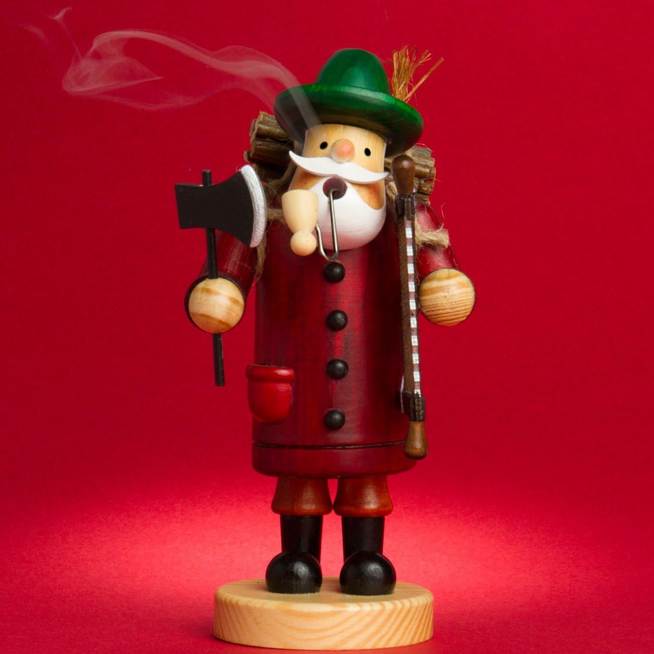 Räuchermännchen - Holzfäller, Höhe ca. 15 cm|A03 Rot - Holzfäller