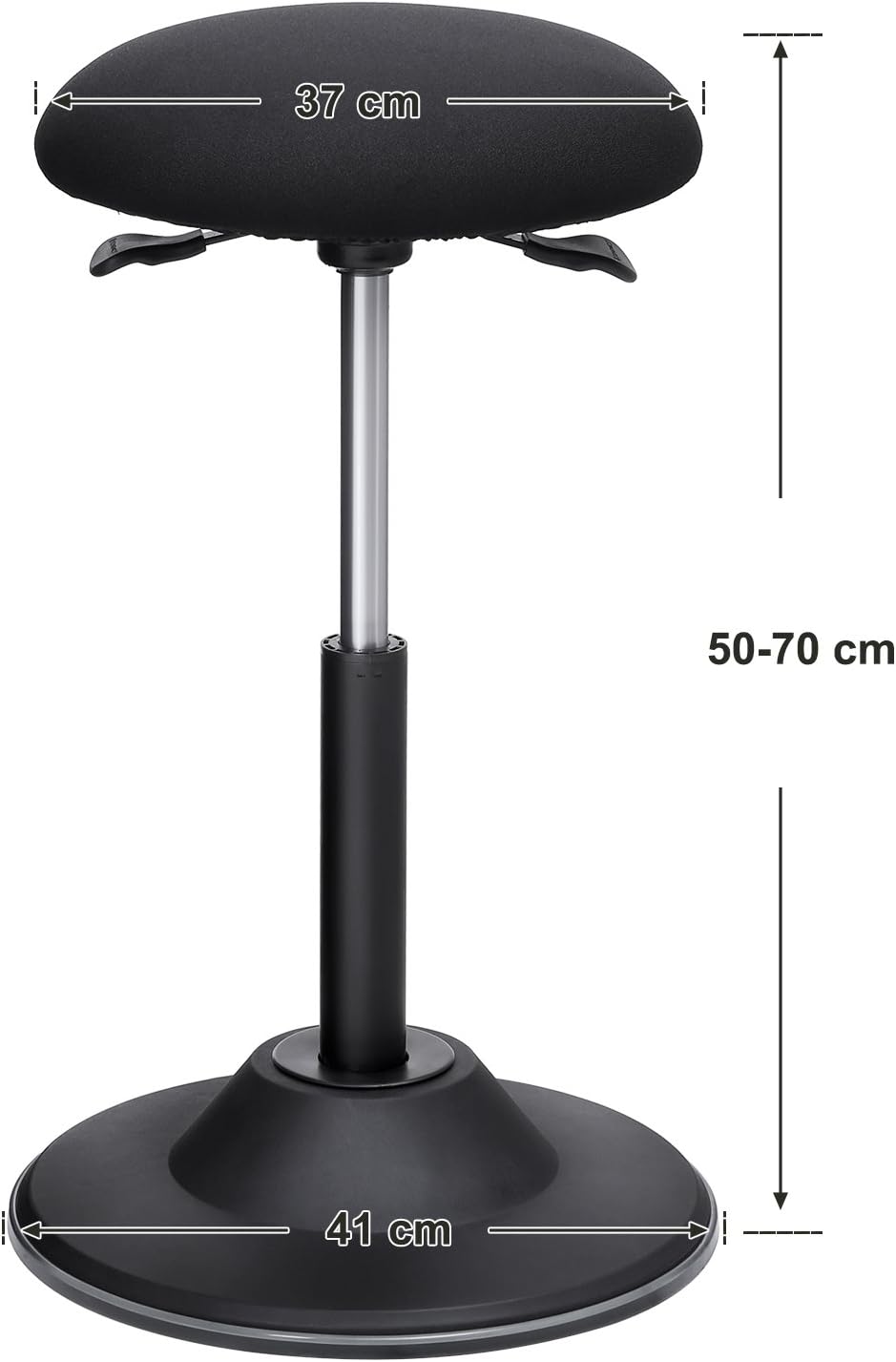 Ergonomischer Höhenverstellbarer Arbeitshocker, Mit rutschfester Basis