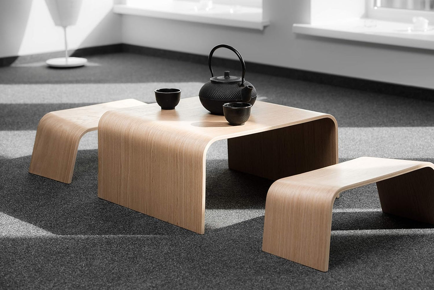 Holzbank für Meditation und Seiza-Pose, Eiche