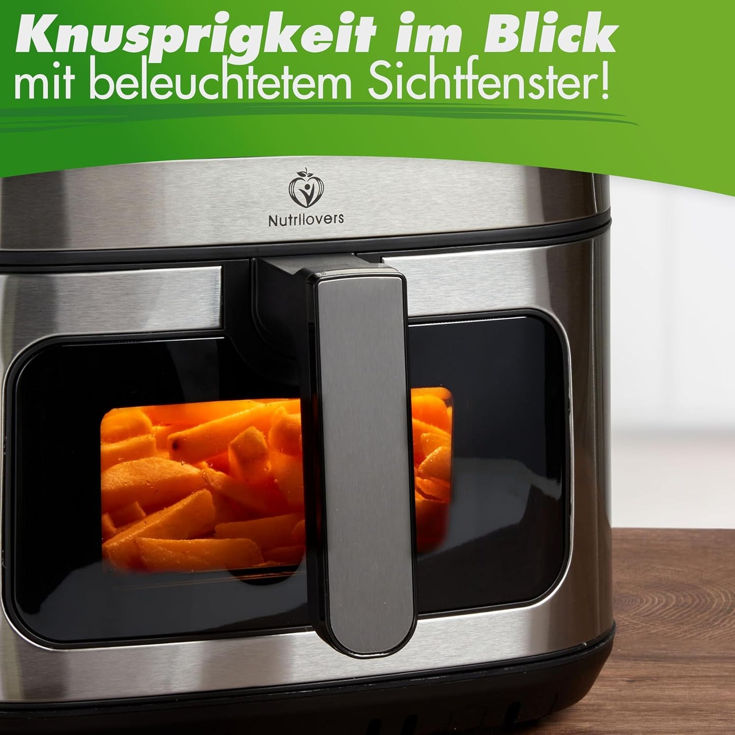 Heissluftfritteuse, Schwarz /Silber