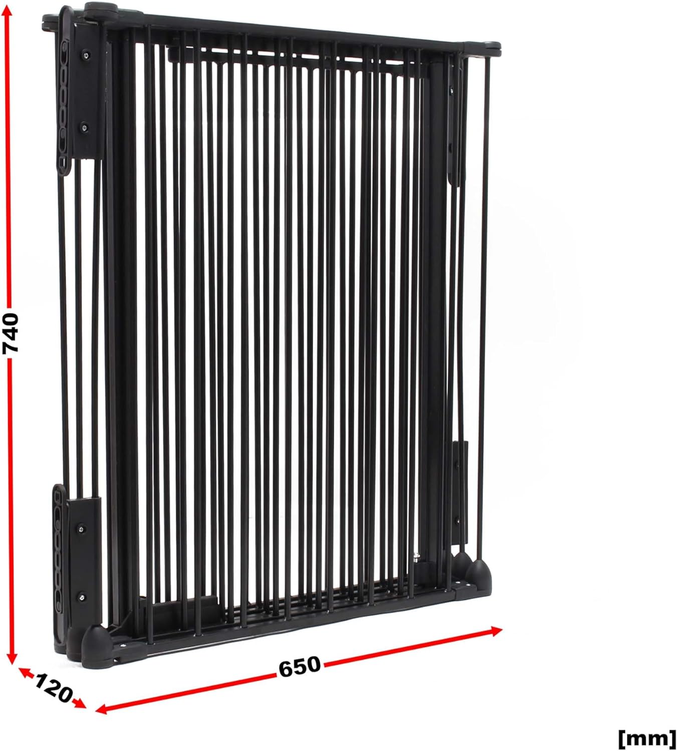 Kaminschutzgitter XL, Schwarz ; 3100 x 650 x 750 mm