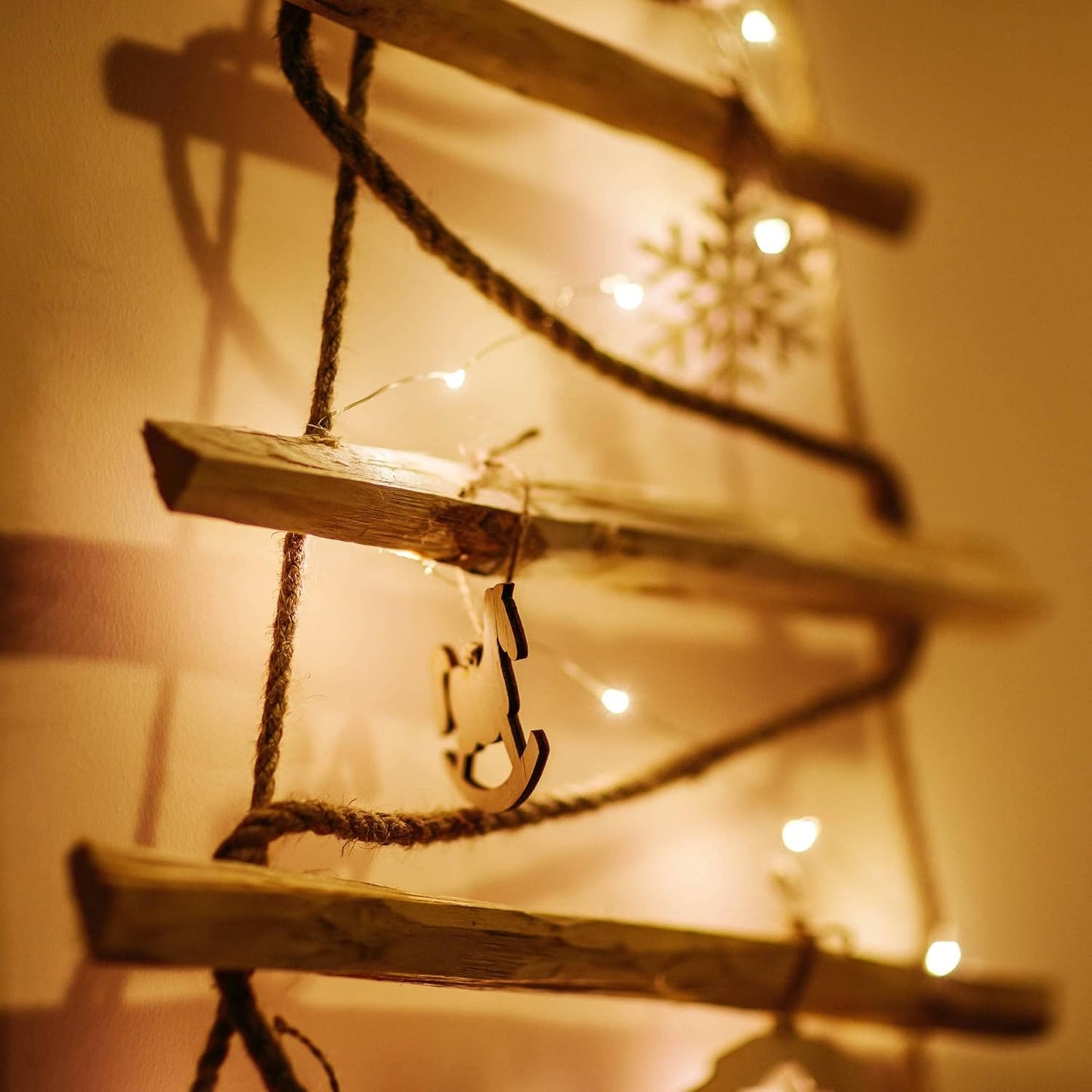 Handgemachter Weihnachtsbaum mit LED-Lichtern, 95 CM HOCH