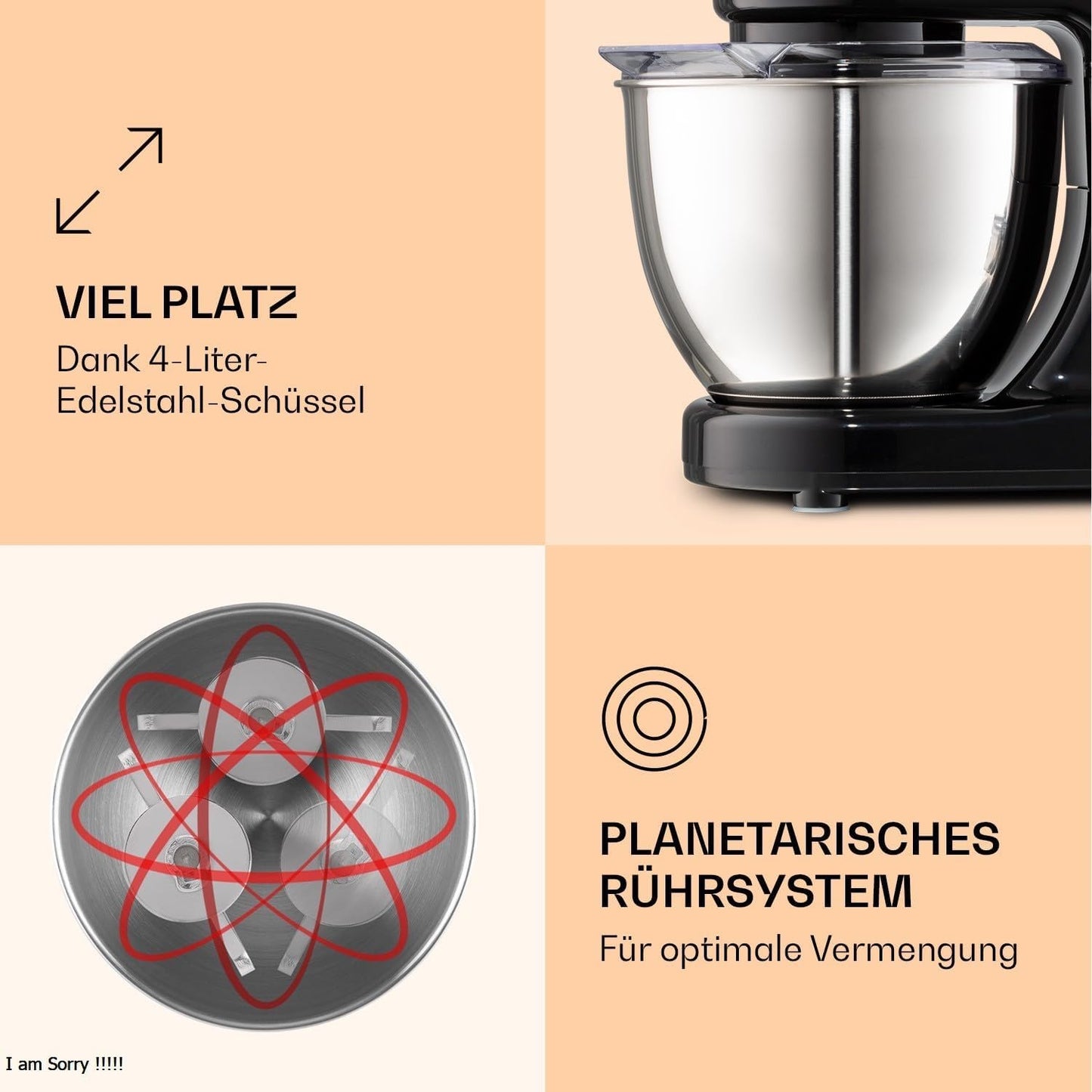 Bella Küchenmaschine, Schwarz