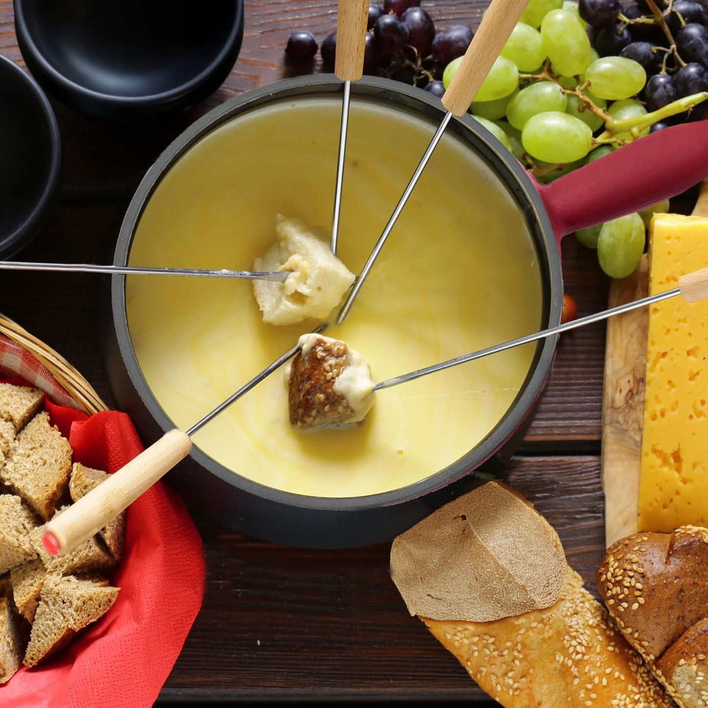 Käsefondue Set, Rot