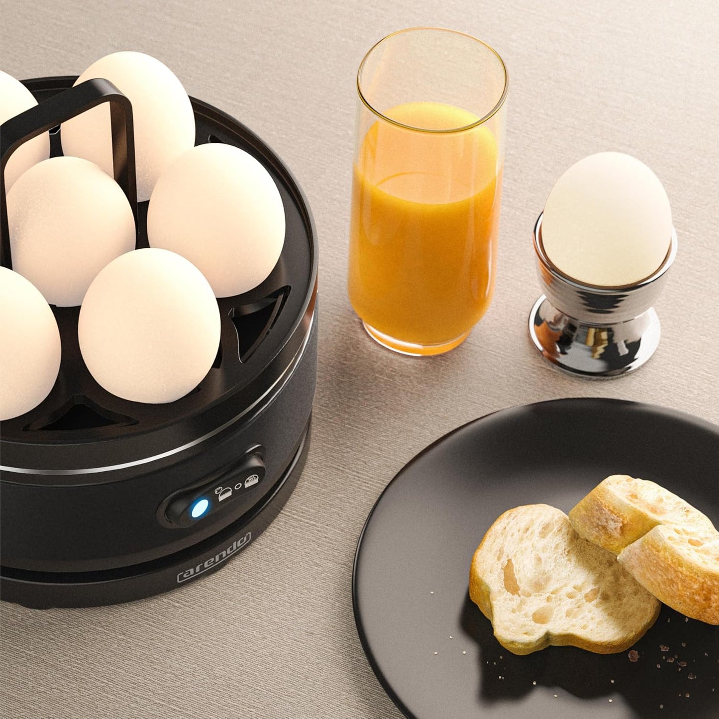 Eierkocher Sevencook mit Warmhaltefunktion, E: Schwarz