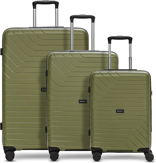 Essentials 05 3-SET 4 Rollen Kofferset 3-teilig, Dark-olive Kofferset (3-teilig)