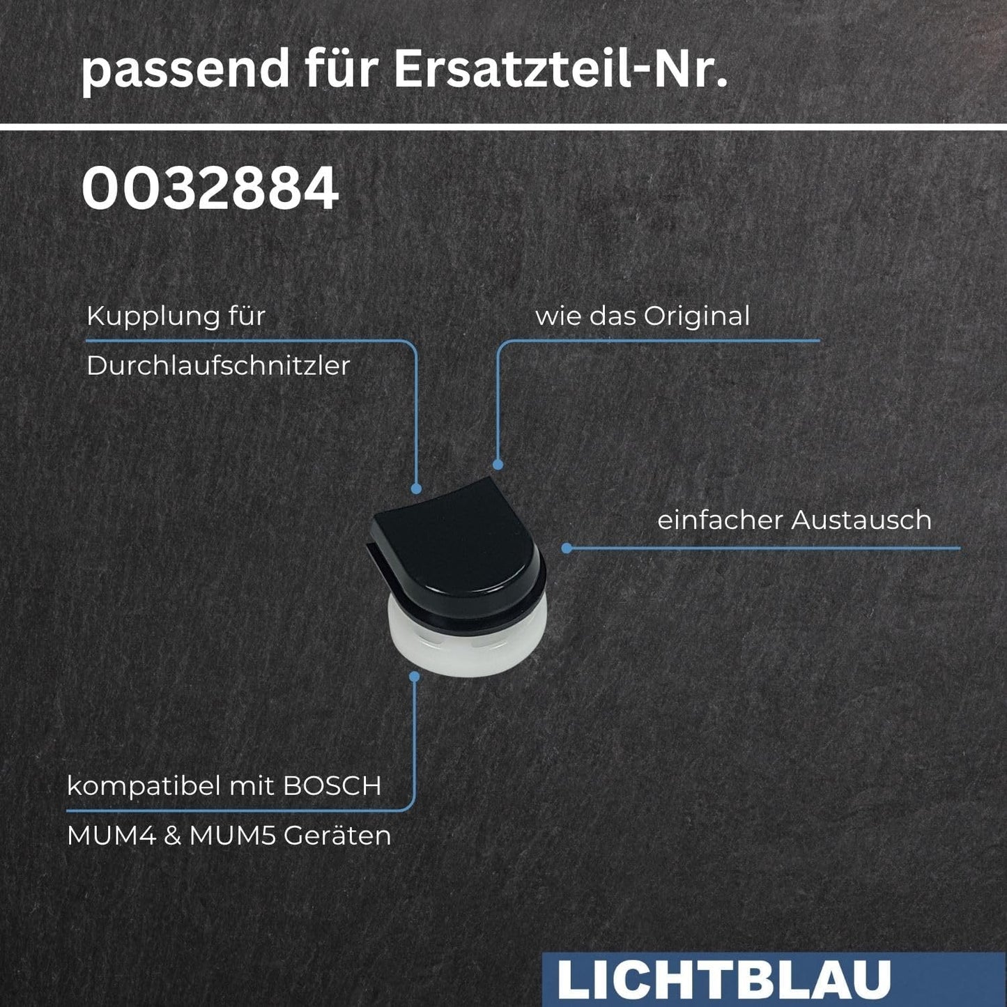 Kupplung Schnitzelwerk für Bosch Durchlaufschnitzler, 2865