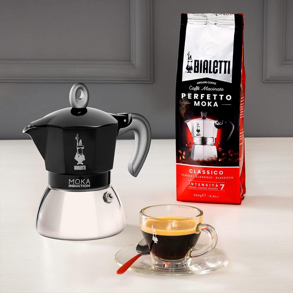 Moka-Kanne, 2 Tassen New Moka Induction Schwarz