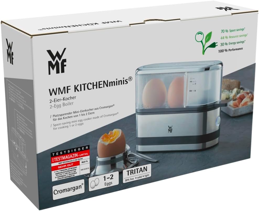 KÜCHENminis Eierkocher 2-Eier-Kocher hartgekocht, weich gekocht