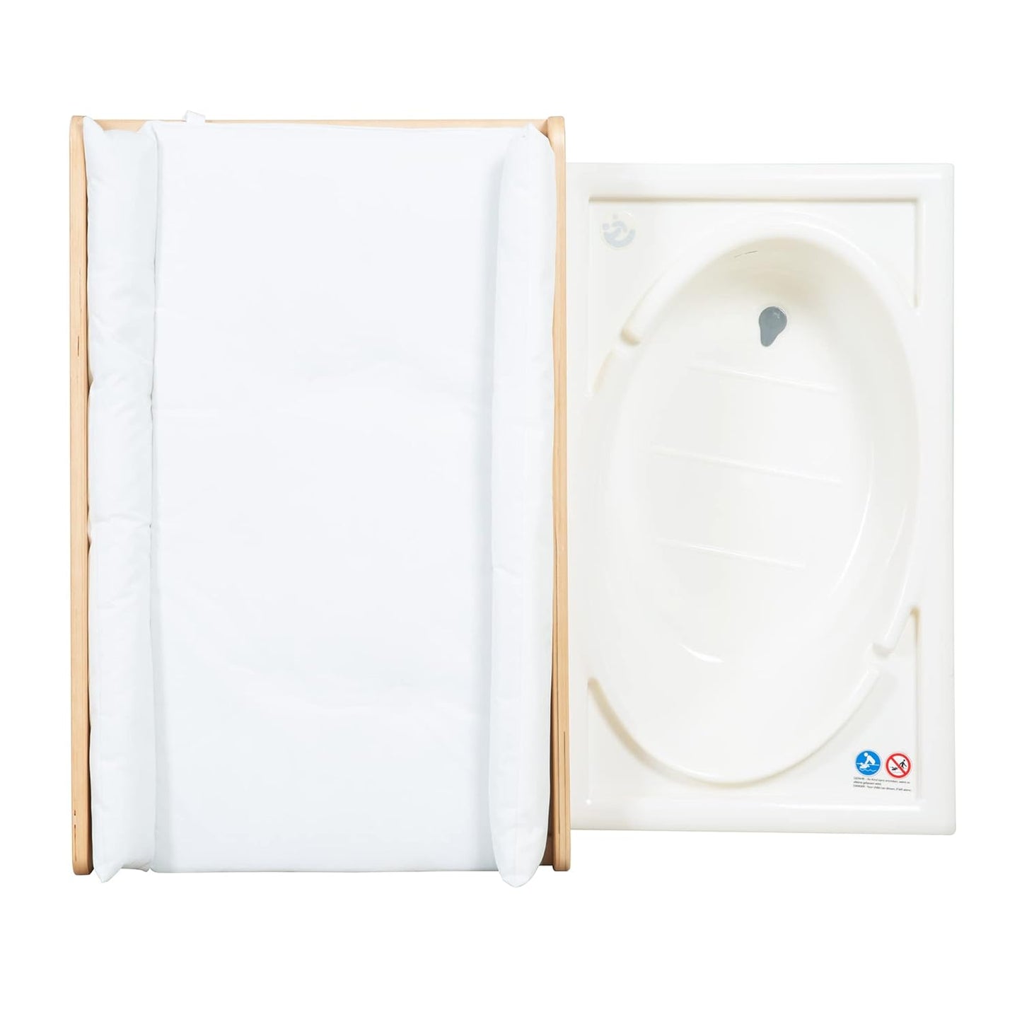 Bade-Wickelkombi mit Badewanne und Wickelauflage, Blau