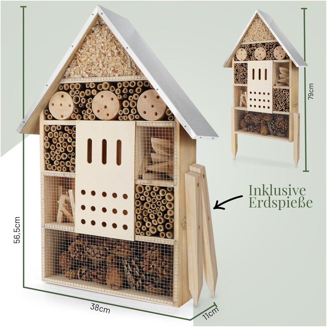 Insektenhotel-Set XXL mit Standfuss, 2er Set