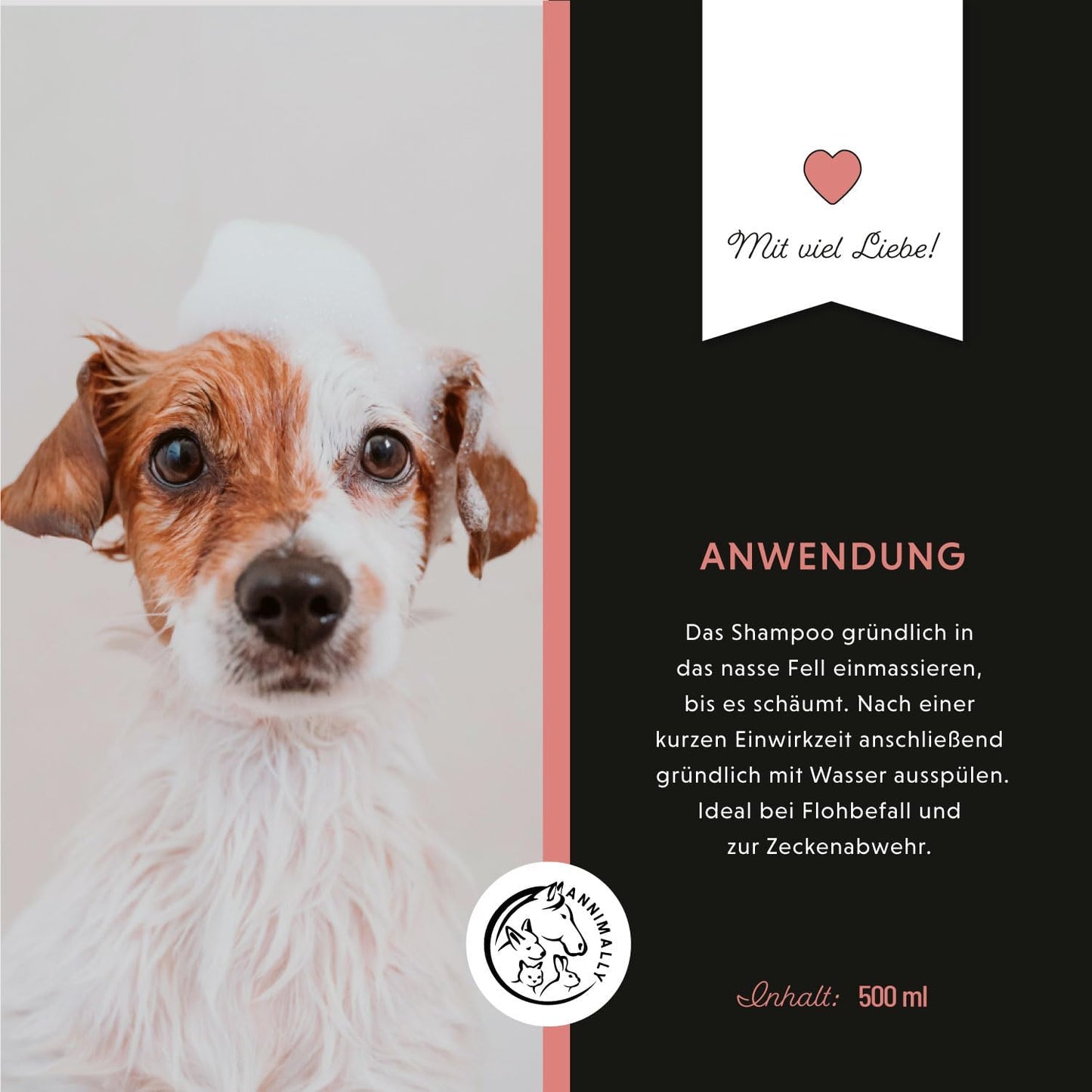 Anti-Zecken & Flohshampoo für Hunde mit Neem-Extrakt
